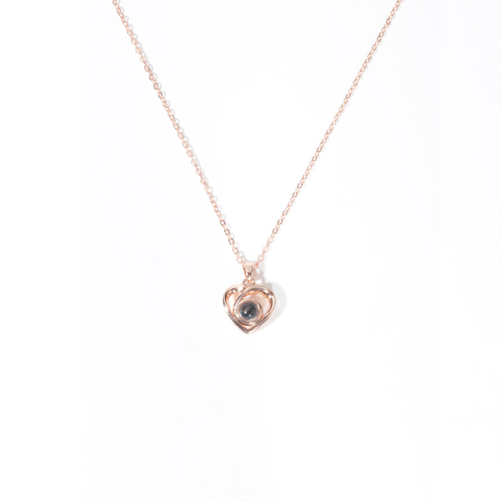 Zikrayati Gems Heart Photo Necklace