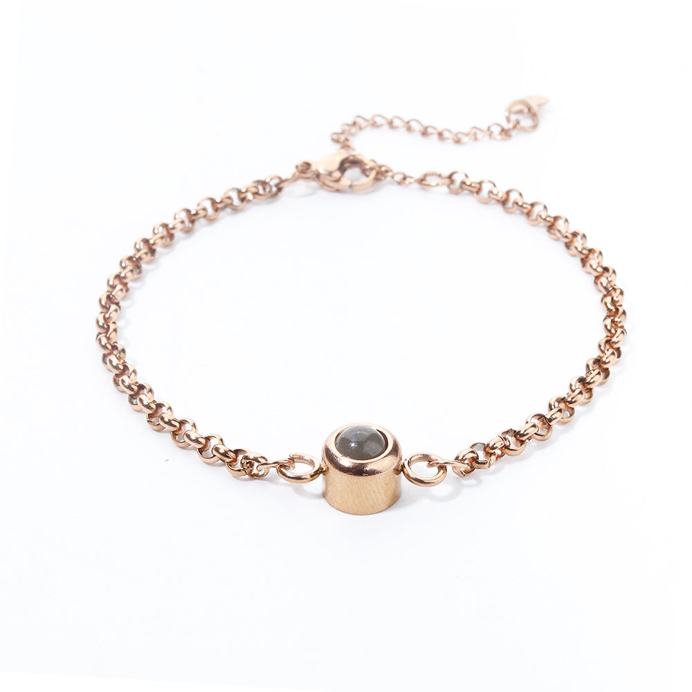 Zikrayati Gems Chain Photo Bracelet
