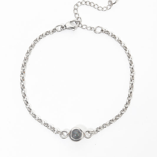 Zikrayati Gems Chain Photo Bracelet