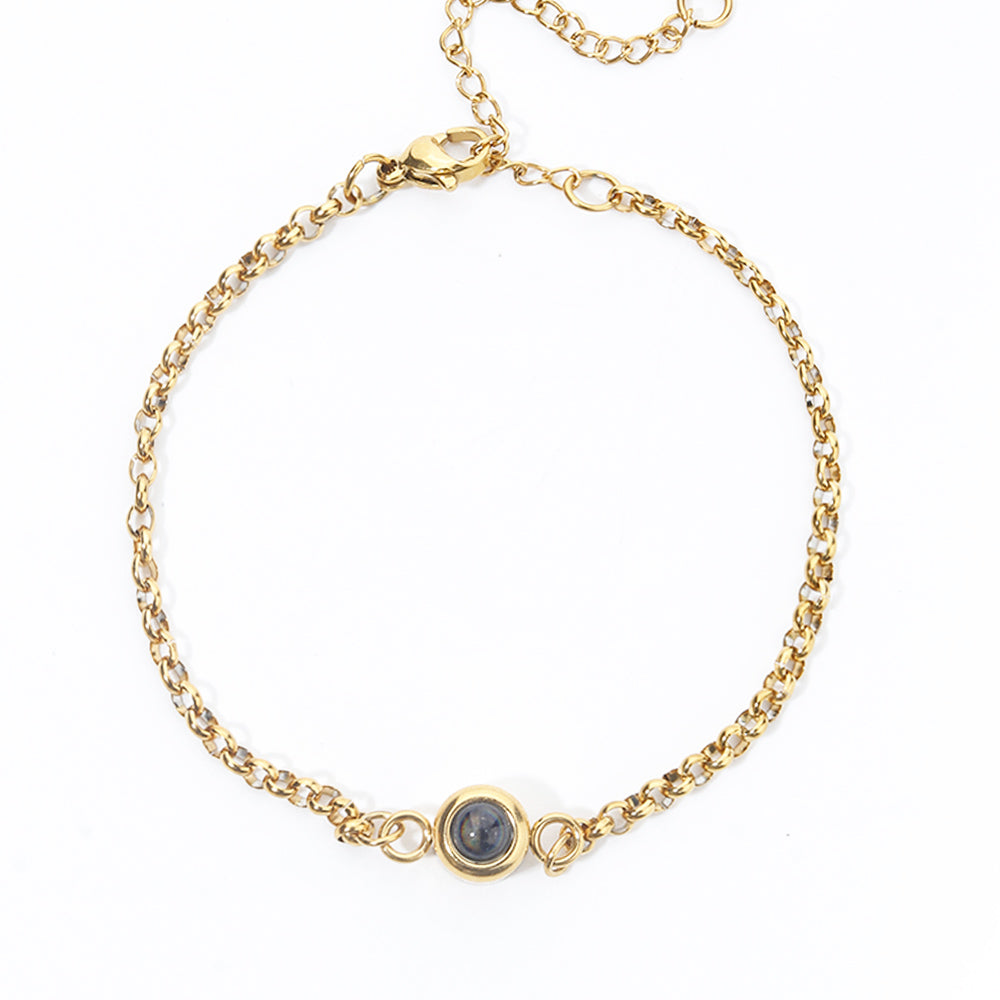 Zikrayati Gems Chain Photo Bracelet