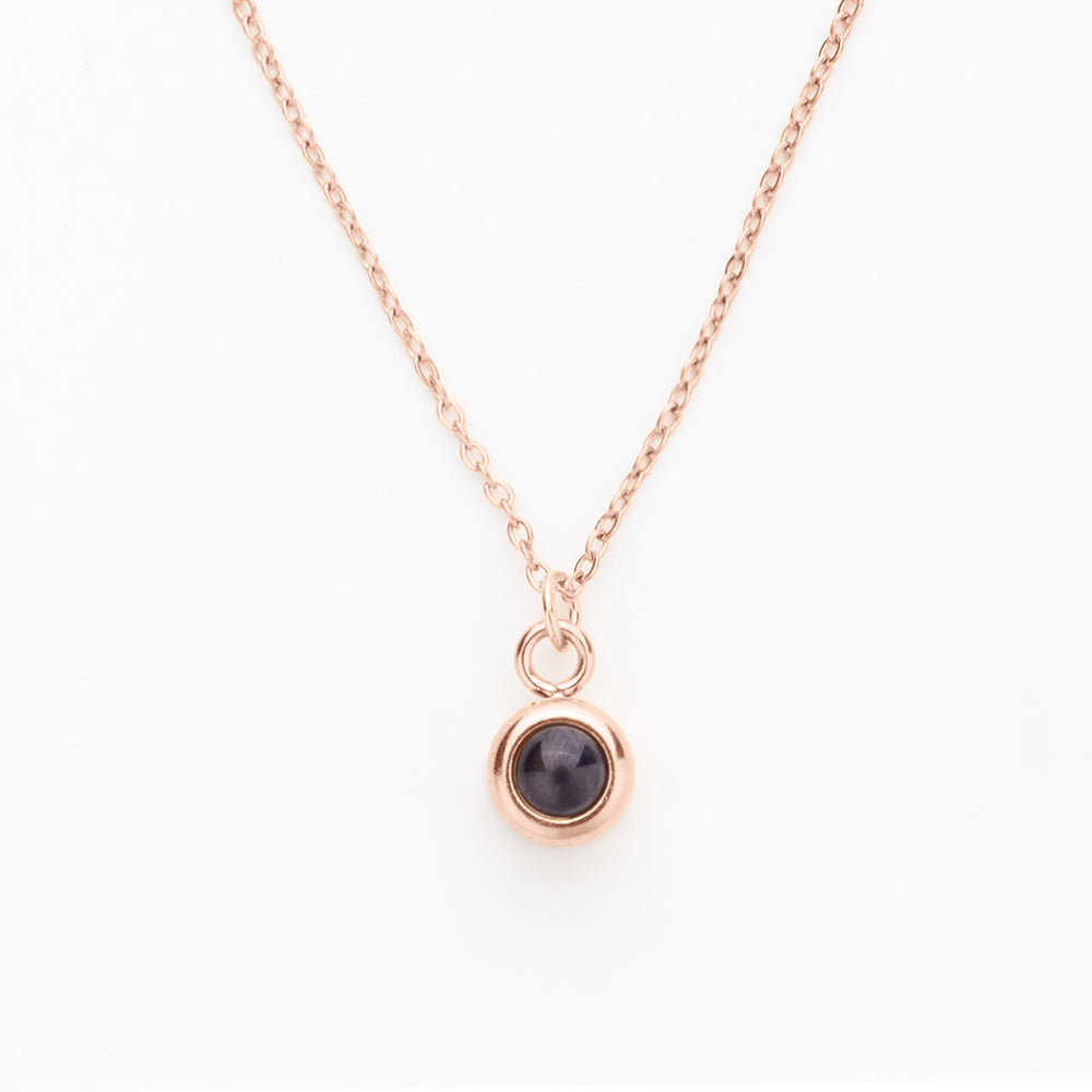 Zikrayati Gems Circle Photo Necklace